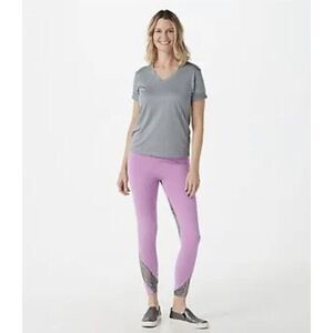 Soulgani‎ Active California Love Twin Soul Leggings (Medium Violet) Size XL NWOT